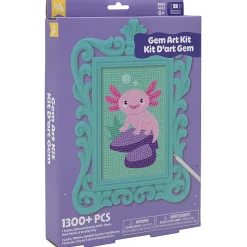 Little Yellow Bicycle Axolotl Framed Gem Art Kit, 10-1/4