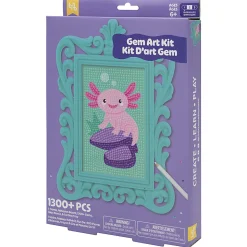 Little Yellow Bicycle Axolotl Framed Gem Art Kit, 10-1/4