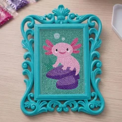 Little Yellow Bicycle Axolotl Framed Gem Art Kit, 10-1/4