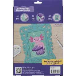 Little Yellow Bicycle Axolotl Framed Gem Art Kit, 10-1/4