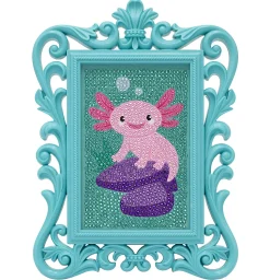 Little Yellow Bicycle Axolotl Framed Gem Art Kit, 10-1/4