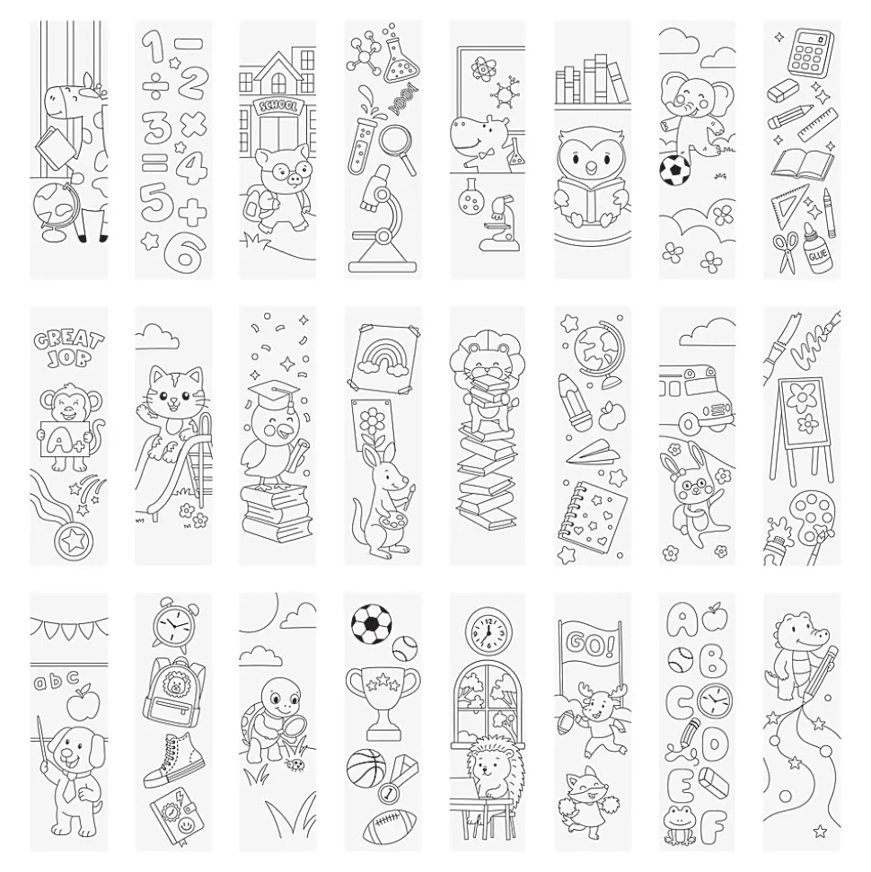 Little Yellow Bicycle® Bookmark Coloring Pad, Giraffe, Pad Of 24 Bookmarks