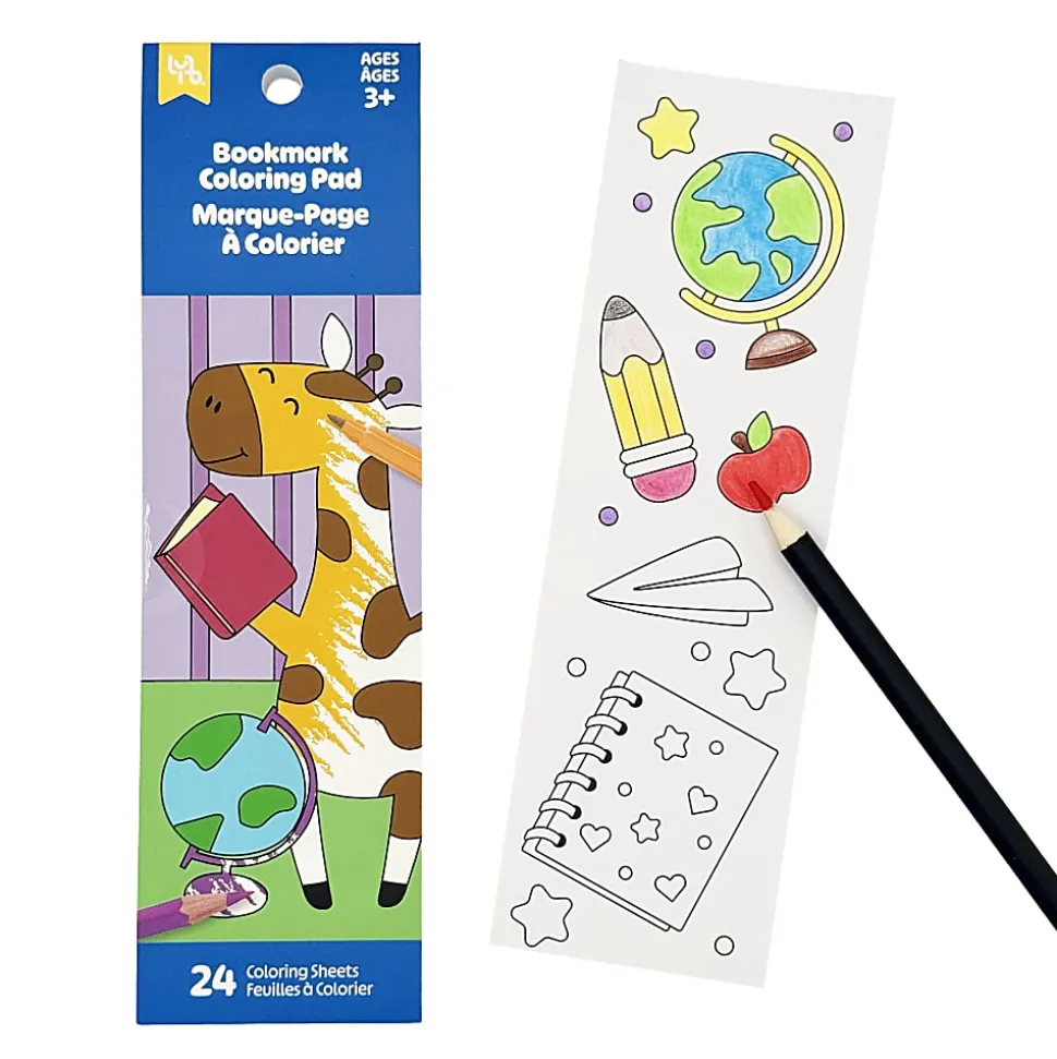 Little Yellow Bicycle® Bookmark Coloring Pad, Giraffe, Pad Of 24 Bookmarks