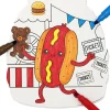 Little Yellow Bicycle® Burger Shaped Notebook/Coloring Book