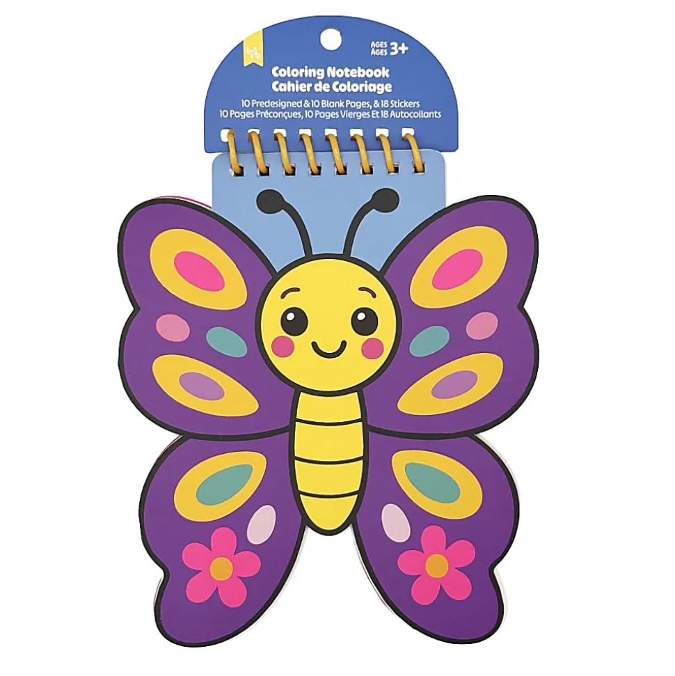 Little Yellow Bicycle® Butterfly Shaped Notebook/Coloring Book