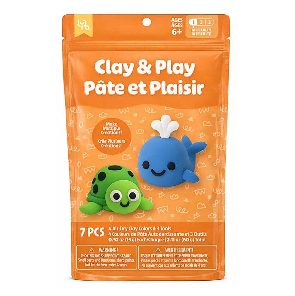 Little Yellow Bicycle Clay & Play Ocean Kit, 5-1/2" x 9", Total Qty 1