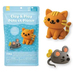 Little Yellow Bicycle Clay & Play Cat Kit, 5-1/2