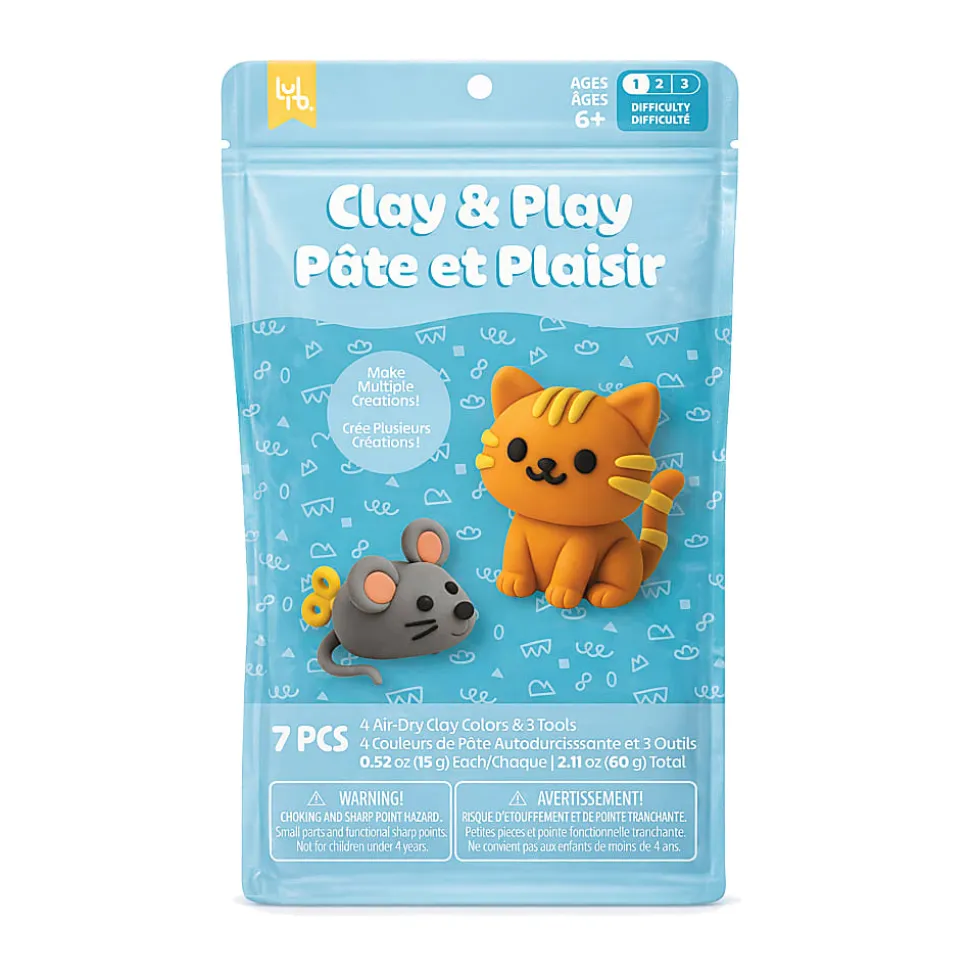 Little Yellow Bicycle Clay & Play Cat Kit, 5-1/2" x 9", Total Qty 1