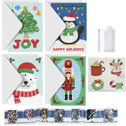 Little Yellow Bicycle® Gem Art Card Kit, Holiday