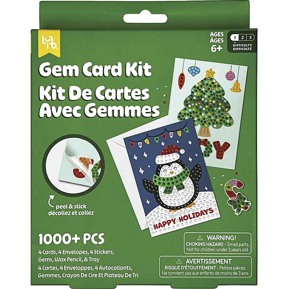 Little Yellow Bicycle® Gem Art Card Kit, Holiday