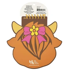 Little Yellow Bicycle® Highland Cow Shaped Notebook/Coloring Book