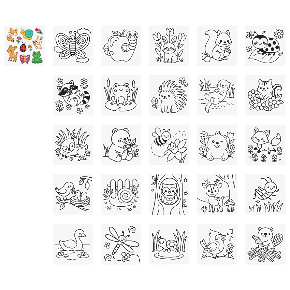Little Yellow Bicycle® Mini Coloring Book, Butterfly