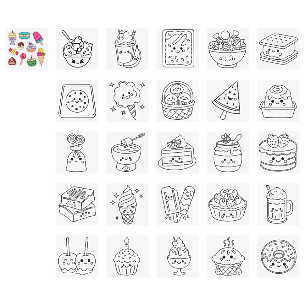 Little Yellow Bicycle® Mini Coloring Book, Eats & Treats