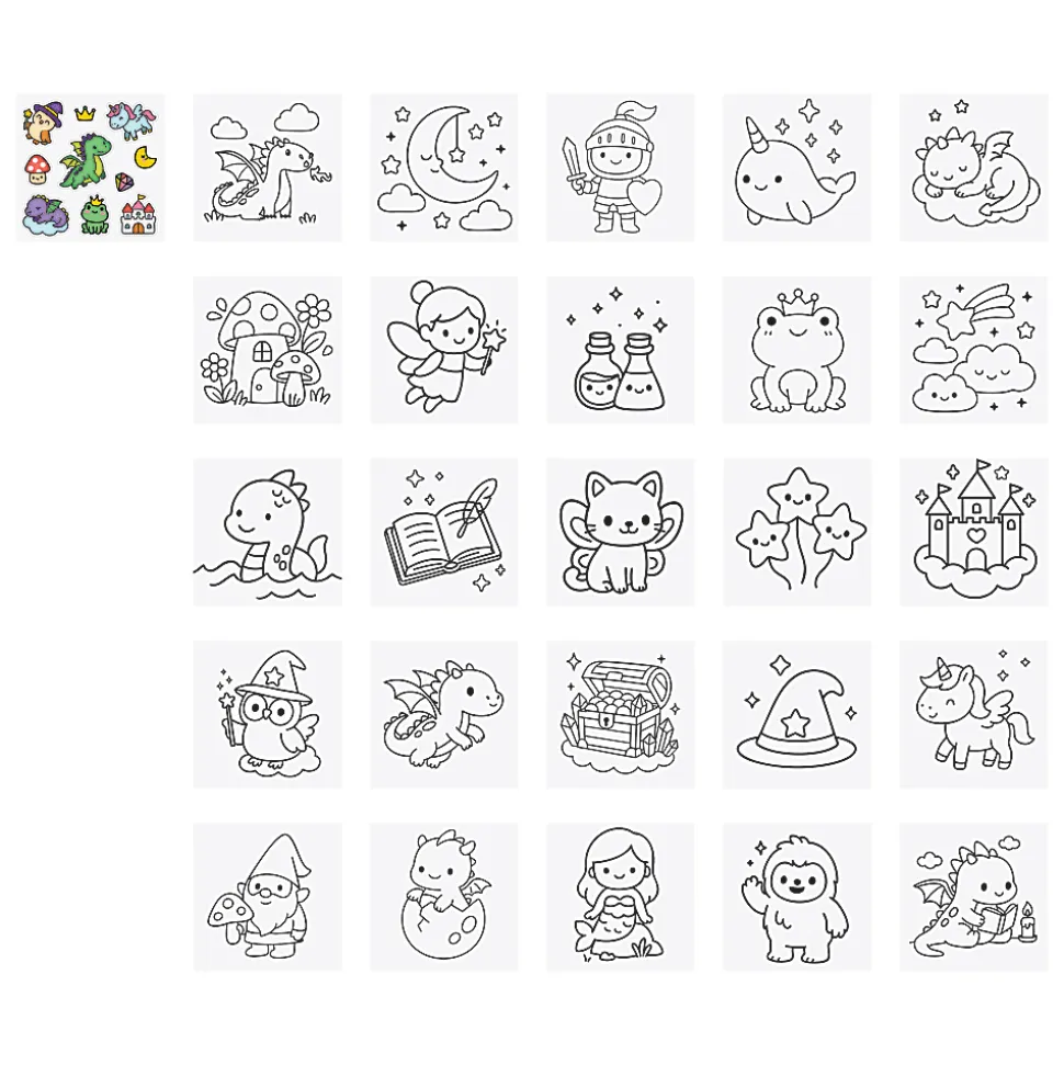 Little Yellow Bicycle® Mini Coloring Book, Dragon