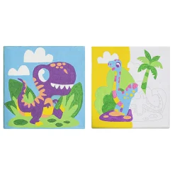 Little Yellow Bicycle® Paint-by-Number Kit, Dino, Kit Of 12 Pieces