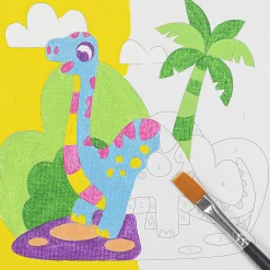 Little Yellow Bicycle® Paint-by-Number Kit, Dino, Kit Of 12 Pieces