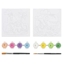 Little Yellow Bicycle® Paint-by-Number Kit, Dino, Kit Of 12 Pieces