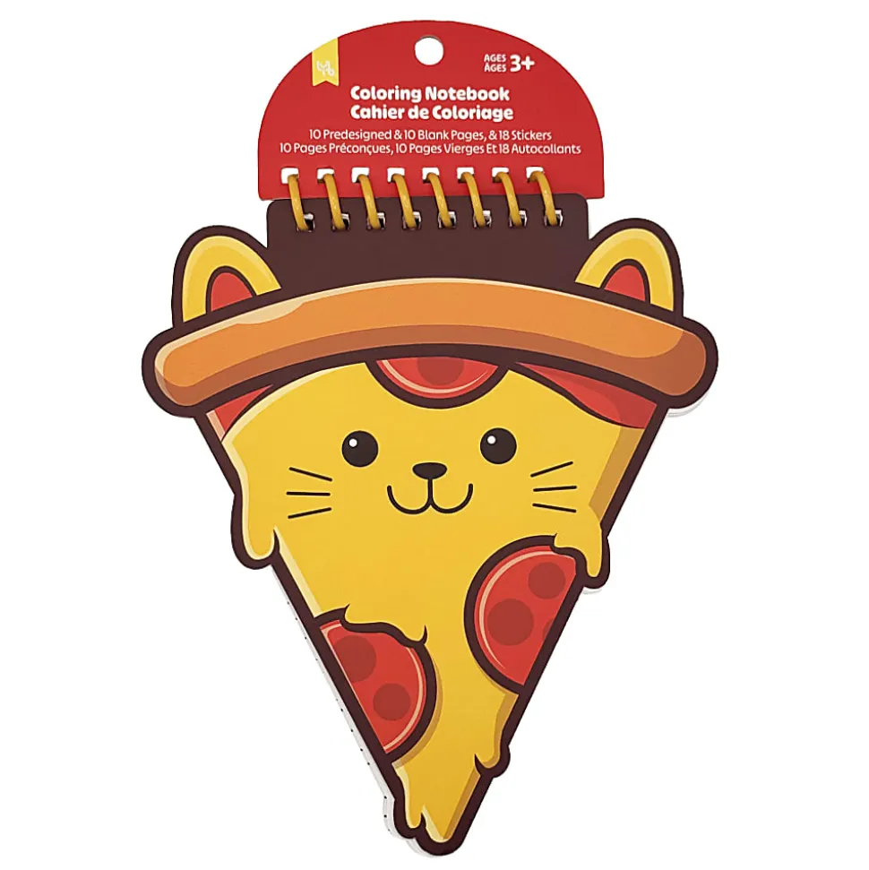 Little Yellow Bicycle® Pizza Shaped Notebook/Coloring Book