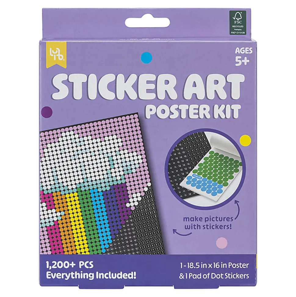Little Yellow Bicycle® Rainbow Sticker Art Poster Kit