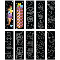 Little Yellow Bicycle® Scratch Art Bookmark Kit, Ice Cream Cone, Kit Of 11 Pieces