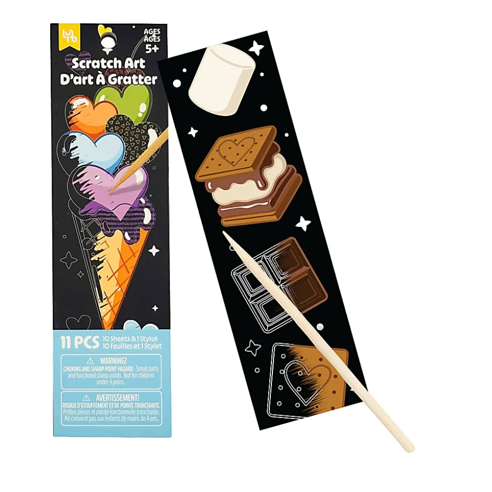Little Yellow Bicycle® Scratch Art Bookmark Kit, Ice Cream Cone, Kit Of 11 Pieces