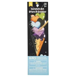 Little Yellow Bicycle® Scratch Art Bookmark Kit, Ice Cream Cone, Kit Of 11 Pieces