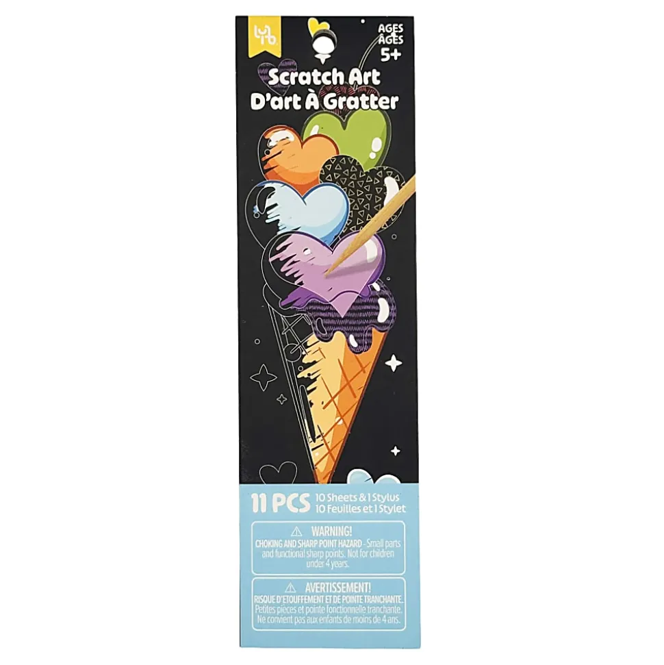Little Yellow Bicycle® Scratch Art Bookmark Kit, Ice Cream Cone, Kit Of 11 Pieces
