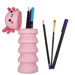 Little Yellow Bicycle® Silicone Pencil Case, Axolotl, 2-3/4