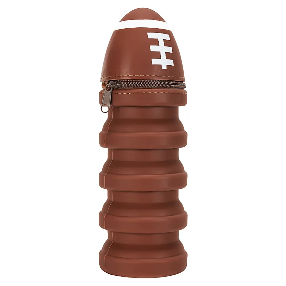 Little Yellow Bicycle® Silicone Pencil Case, 2-3/4" x 7", Football