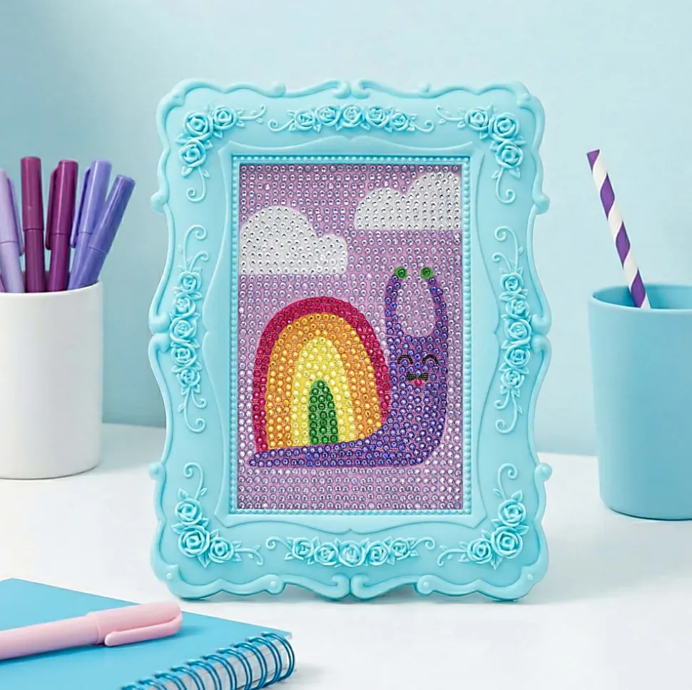 Little Yellow Bicycle Snail Framed Gem Art Kit, 10-1/4" x 7", Total Qty 1