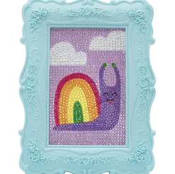 Little Yellow Bicycle Snail Framed Gem Art Kit, 10-1/4