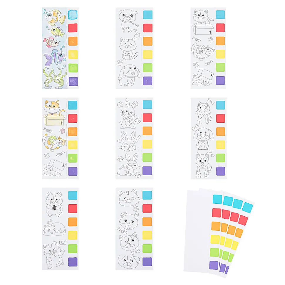 Little Yellow Bicycle® Watercolor Bookmark Kit, Pets