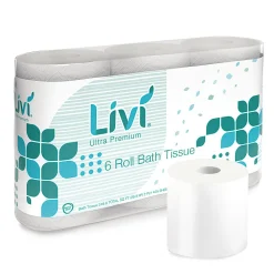 Livi® Ultra Premium Bath Tissue, 2-Ply, White, 425 Sheets, 36 Rolls/Carton