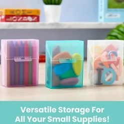 Lockermate By Bostitch Crayon Storage Box, Assorted Colors