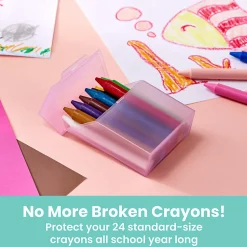 Lockermate By Bostitch Crayon Storage Box, Assorted Colors