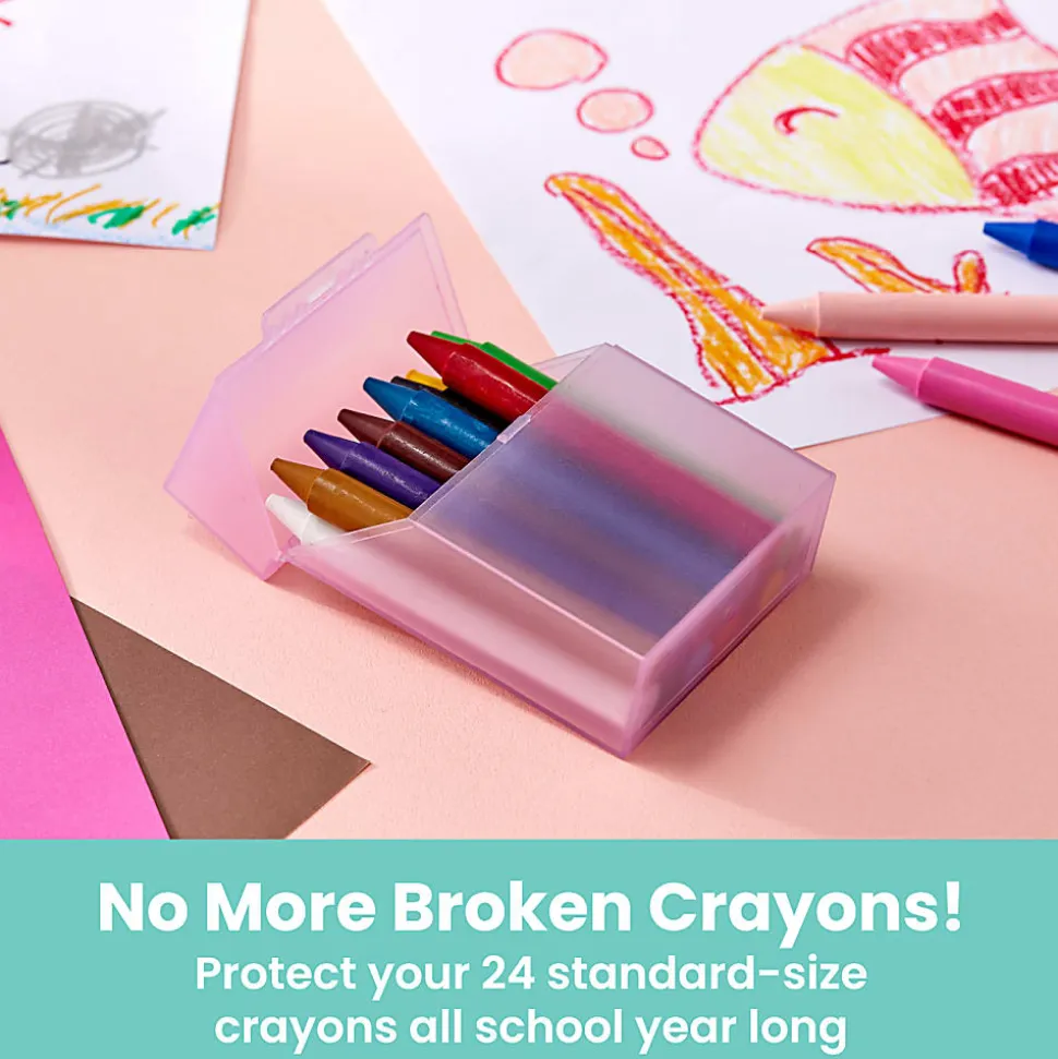 Lockermate By Bostitch Crayon Storage Box, Assorted Colors