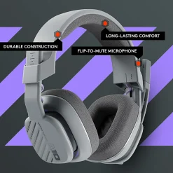 Logitech® ASTRO A10 Gen 2 Wired Gaming Headset, Gray