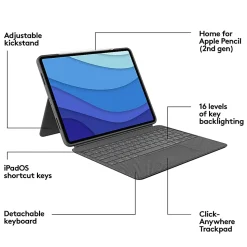 Logitech Combo Touch Keyboard/Cover Case for 12.9