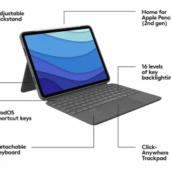Logitech Combo Touch Keyboard/Cover Case for 11