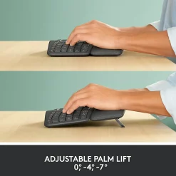 Logitech ERGO K860 Wireless Ergonomic Keyboard - Split Keyboard, Wrist Rest, Natural Typing, Stain-Resistant Fabric