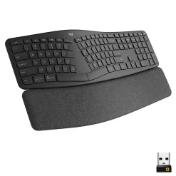 Logitech ERGO K860 Wireless Ergonomic Keyboard - Split Keyboard, Wrist Rest, Natural Typing, Stain-Resistant Fabric