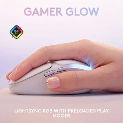 Logitech G705 Gaming Mouse - Wireless - Bluetooth/Radio Frequency - Rechargeable - White Mist - USB - 910006365