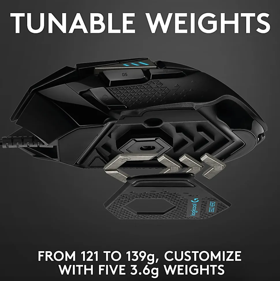 Logitech® G502 HERO High Performance Wired Gaming Mouse, Black