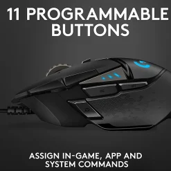 Logitech® G502 HERO High Performance Wired Gaming Mouse, Black