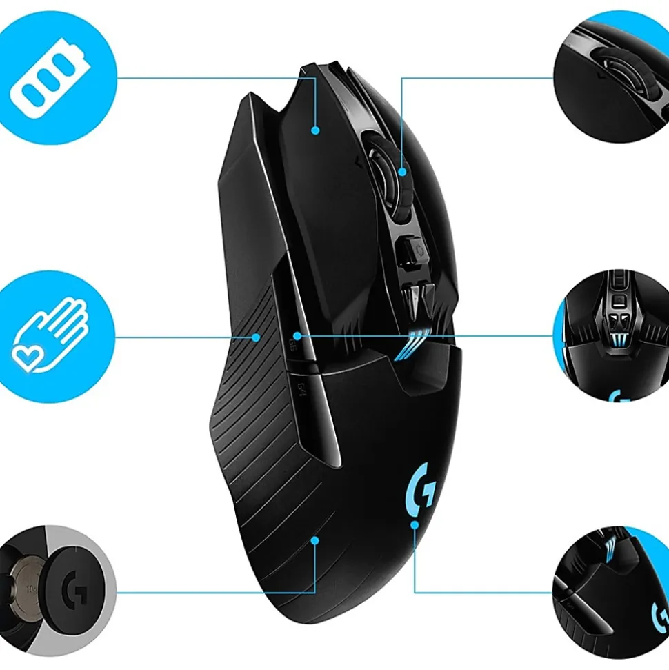 Logitech G903 LIGHTSPEED Wireless Gaming Mouse, 910005670