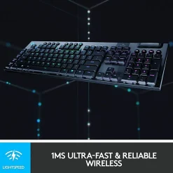 Logitech G915 Lightspeed Wireless RGB Mechanical Gaming Keyboard - Wireless Connectivity - Bluetooth/W - 920009103