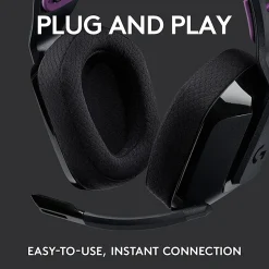Logitech G535 Lightspeed Wireless Gaming Headset - Lightweight On-Ear Headphones, Compatible with PC, PS4, PS5, USB Rechargeable - Black