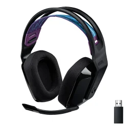 Logitech G535 Lightspeed Wireless Gaming Headset - Lightweight On-Ear Headphones, Compatible with PC, PS4, PS5, USB Rechargeable - Black