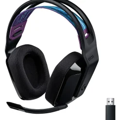 Logitech G535 Lightspeed Wireless Gaming Headset - Lightweight On-Ear Headphones, Compatible with PC, PS4, PS5, USB Rechargeable - Black