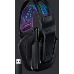Logitech G535 Lightspeed Wireless Gaming Headset - Lightweight On-Ear Headphones, Compatible with PC, PS4, PS5, USB Rechargeable - Black